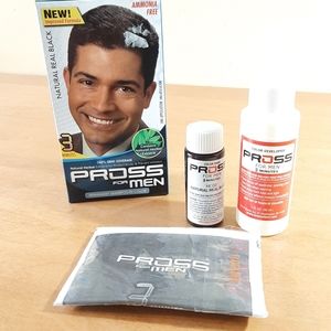 Permanent shampoo-in color for men,  real black NWT